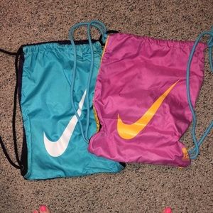 2 Nike drawstring bags